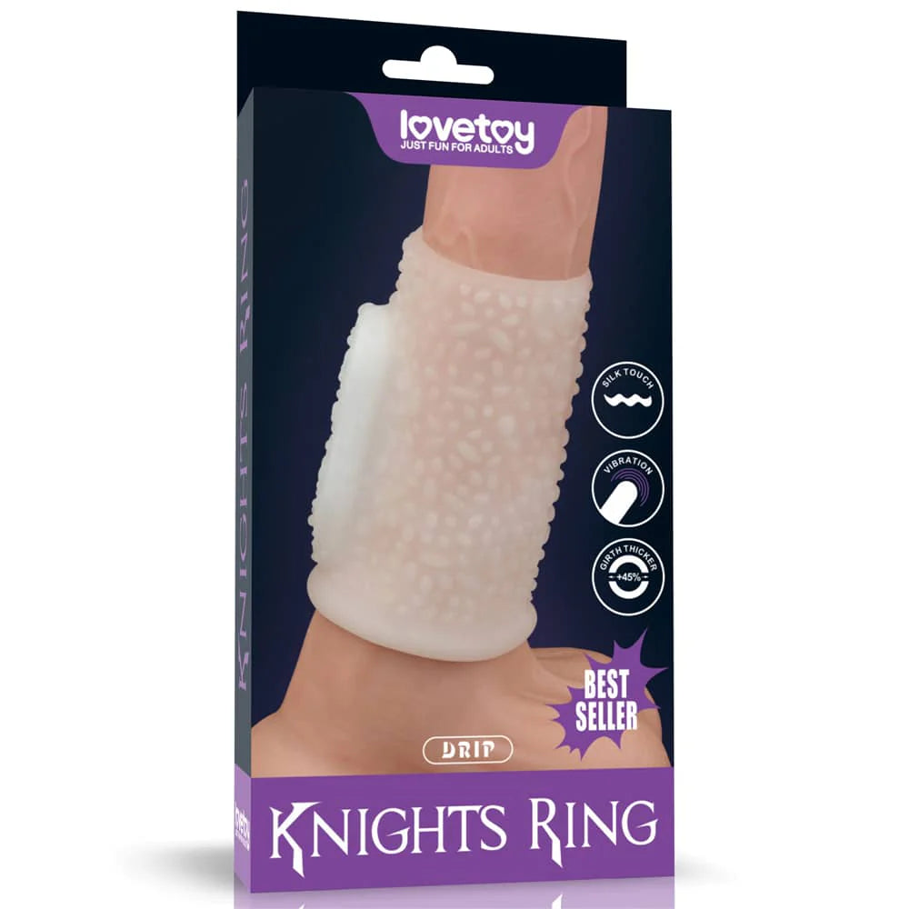 Vibrating Drip Knights Ring - Blue