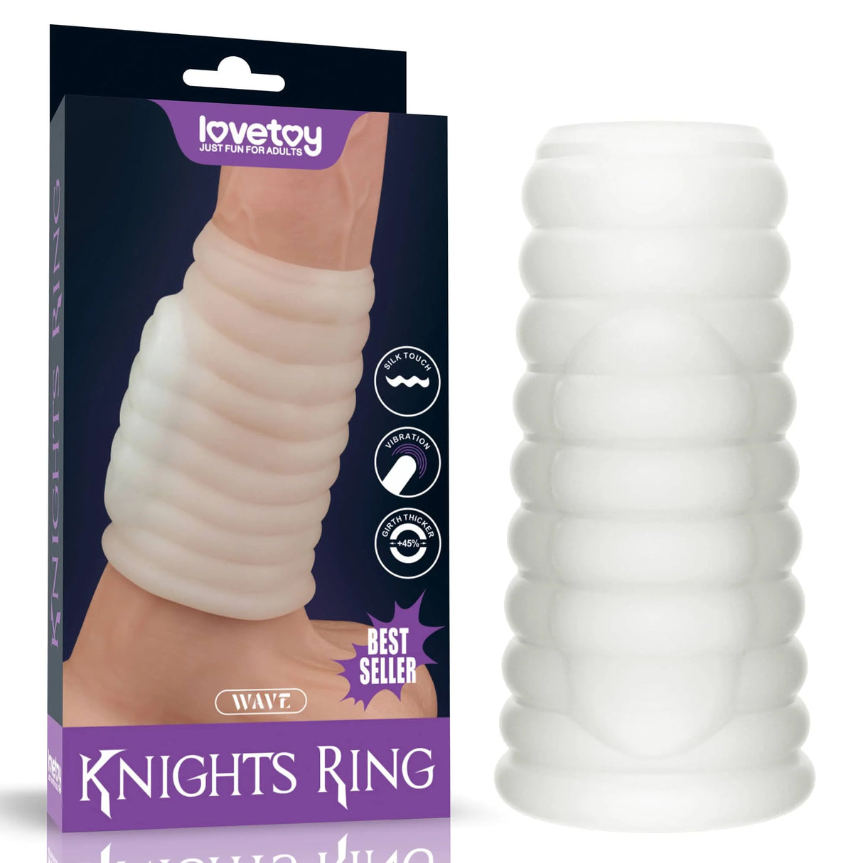 Vibrating Wave Knights Ring - Add 45% Girth