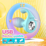 Gradient Color Vibrating Wireless Remote Control Jewel Anal Plug