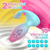 Gradient Color Vibrating Wireless Remote Control Jewel Anal Plug