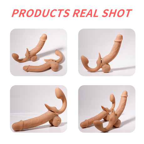 YEAIN®lesbian wearable telescopic dildo simulated penis lesbian masturbation sex toy