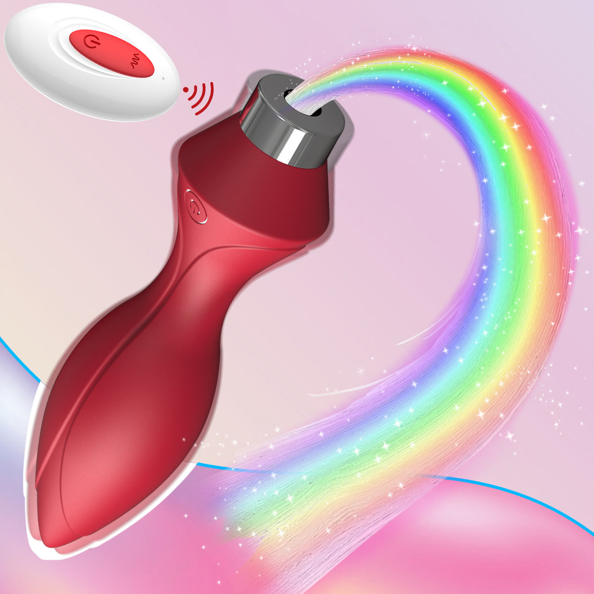 YcsLust 7 LED Luminous Plug Vibrator with 10 Vibration