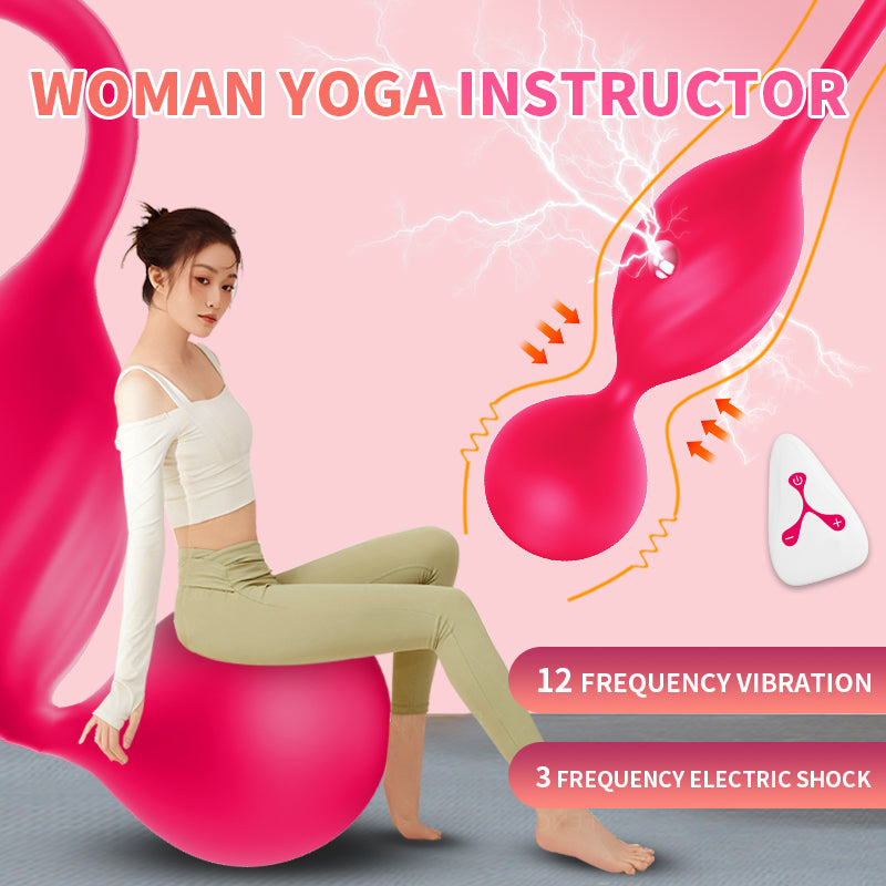 Yoga electric shock pussy ball deep palace yoga shrink ball remote control