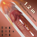 YIQU 23.11cm Realistic Dildo G-spot Anal Stimulation With 10 Telescopic 10 Vibration