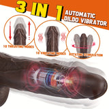 YIQU 22.1cm Insert Dildo With 10 Vibration 10 Telescopic 360 Rotation