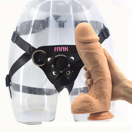 FAAK-F124 Silicone Realistic Dildo Strap on Penis With Suction Cup