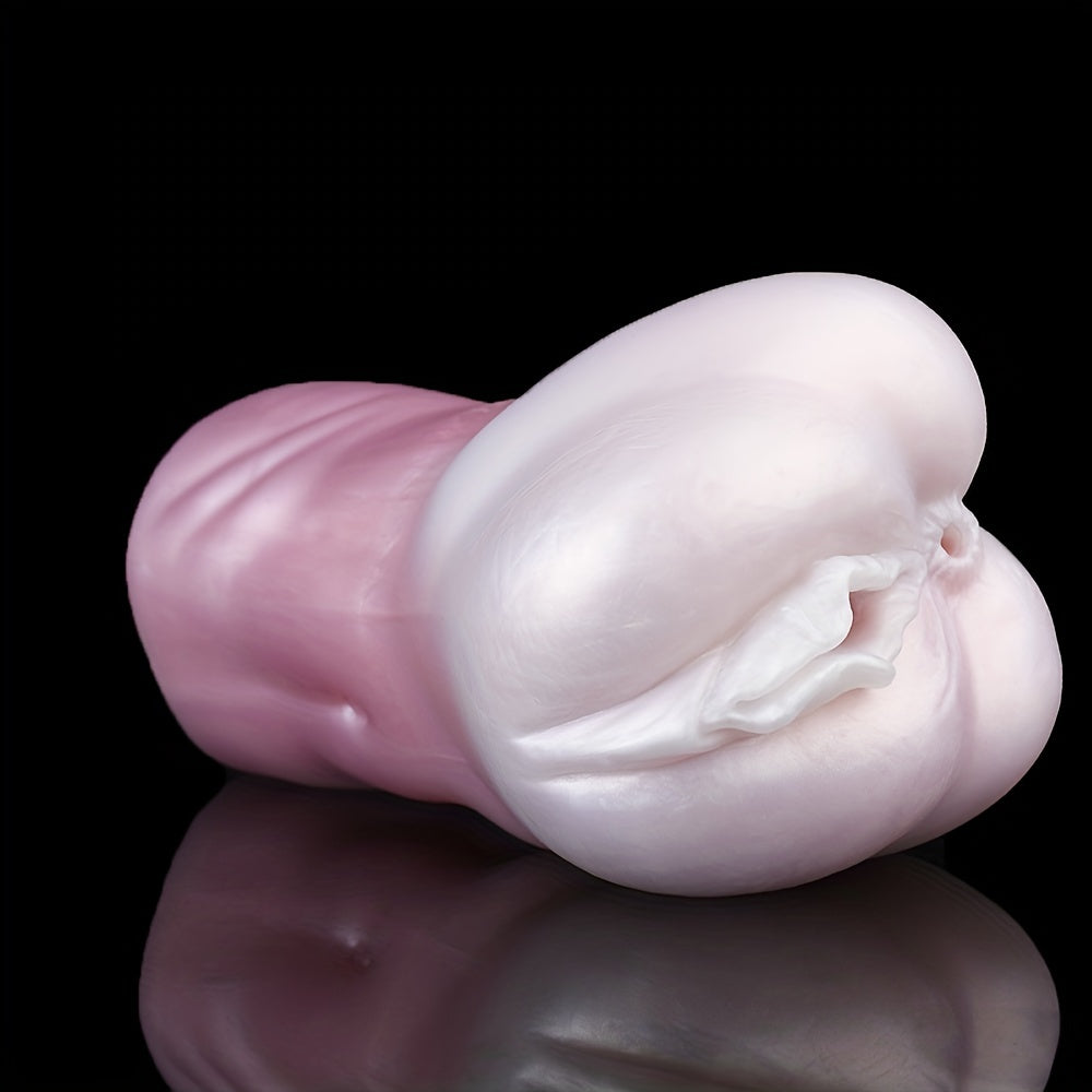 Double Channel Silicone Pocket Pussy Penis Exercise Masturbator