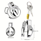 FRRK-138 Stainless Chastity Cage Device 4 Size Penis Ring Wearable Cock Lock