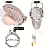 FRRK-196 Mesh Stainless Steel Male Chastity Cage Penis Cage Device