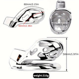 FRRK-183 Male Stainless Chastity Lock Cage Penis Cock Cage Belt Device