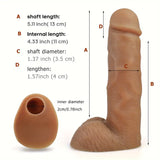 S104T Realistic Dildo Penis Sleeve With Pants Silicone Hollow Dildo