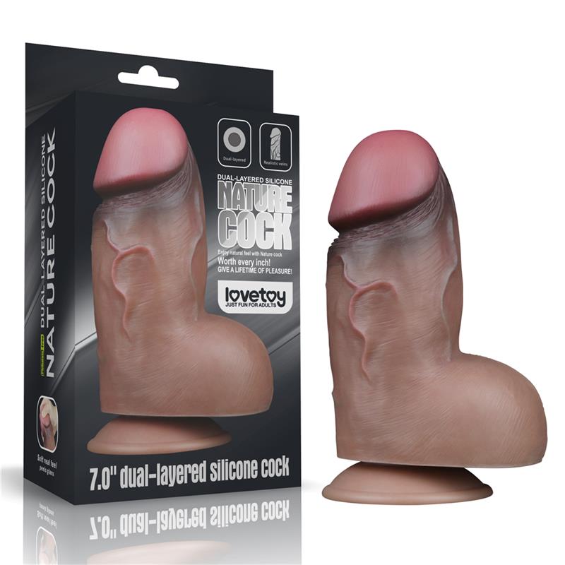 7'' Silicone Butt Plug Fat Dildo with Hyper-Realistic Veins