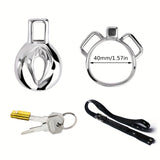 FRRK-138 Stainless Chastity Cage Device 4 Size Penis Ring Wearable Cock Lock