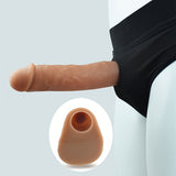 S104T Realistic Dildo Penis Sleeve With Pants Silicone Hollow Dildo