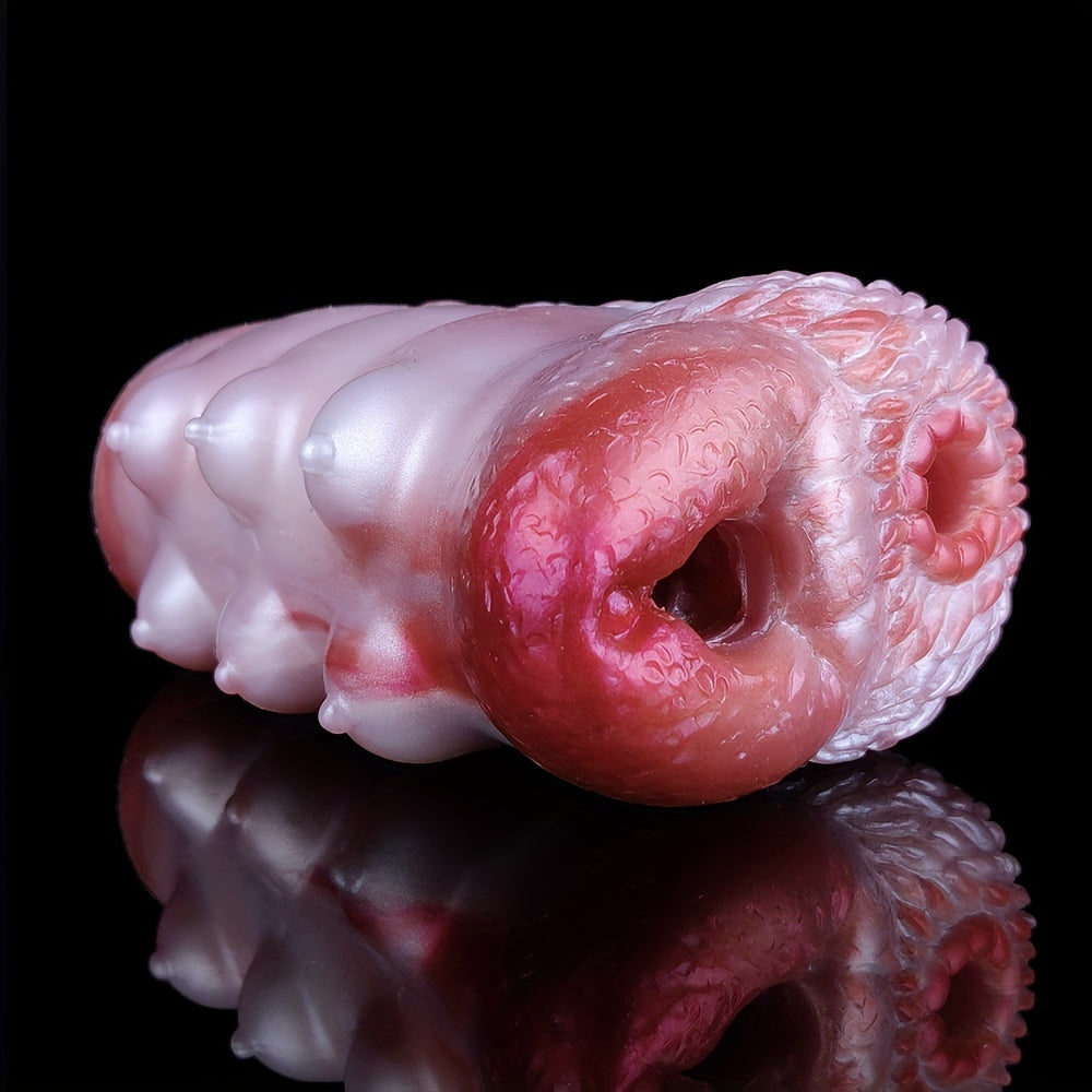 Realistic Animal Dual Channel Silicone Pocket Pussy Penis Exercise Masturbator