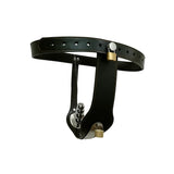 Black Emperor PU Leather Chastity Belt for Women with Anal Plug