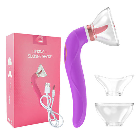 Licking+sucking shake simulate 10 frequency 10 modes female sex vibrator