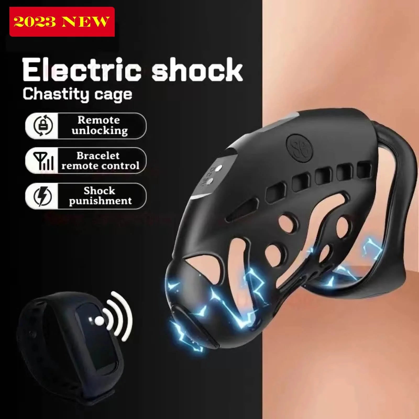 ALL-new Upgrade Lockink Nautilus Wireless Remote Control Electric Shock Chastity