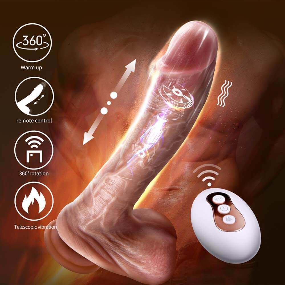 Erocome Hydrae Remote Controlled Realistic 8'' Silicione Dildo