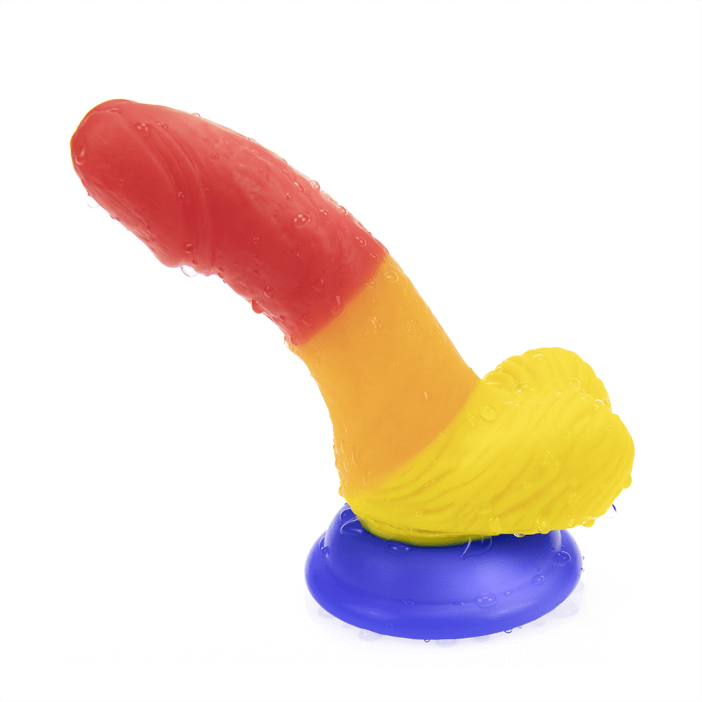 Honeysx Silicone colored rainbow realistic dildo