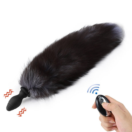 Runyu Silicone vibrating anal plug can replace fox tail hair