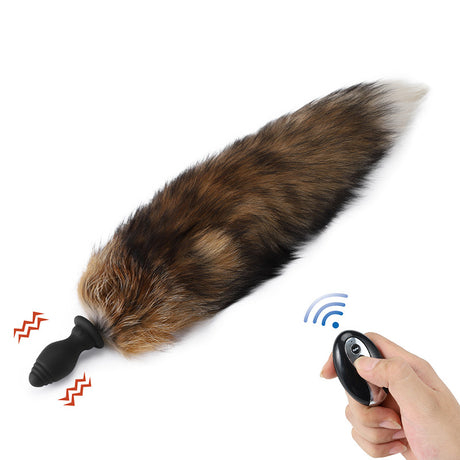 Runyu Silicone vibrating anal plug can replace fox tail hair