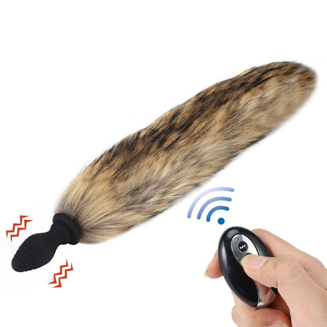 Runyu Silicone vibrating anal plug can replace fox tail hair