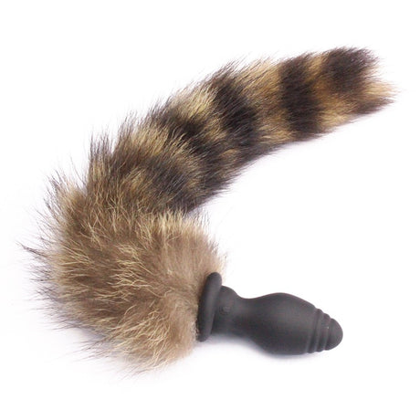 Sexbay remote control vibration detachable fox tail anal plug.