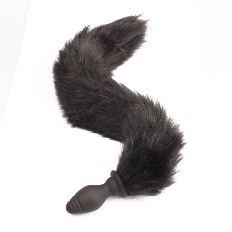 Sexbay remote control vibration detachable fox tail anal plug.