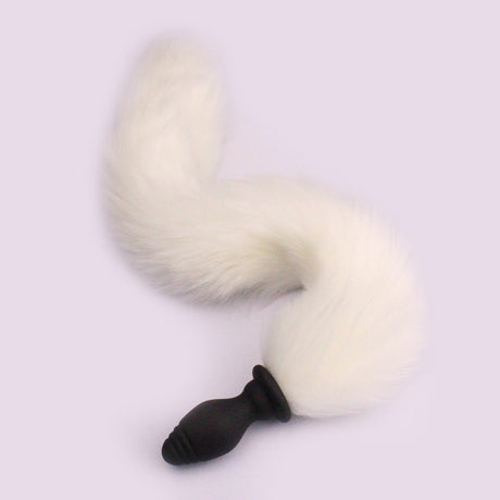 Sexbay remote control vibration detachable fox tail anal plug.