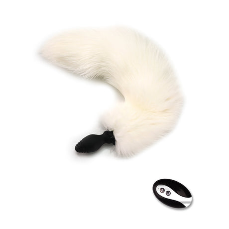 Sexbay remote control vibration detachable fox tail anal plug.