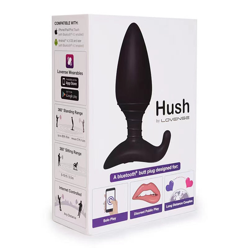 Lovense Hush Bluetooth APP control wearable vibrating butt plug