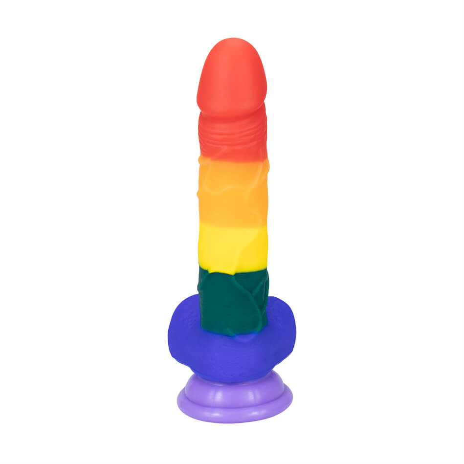 Honeysx Silicone colored rainbow realistic dildo