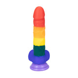 Honeysx Silicone colored rainbow realistic dildo