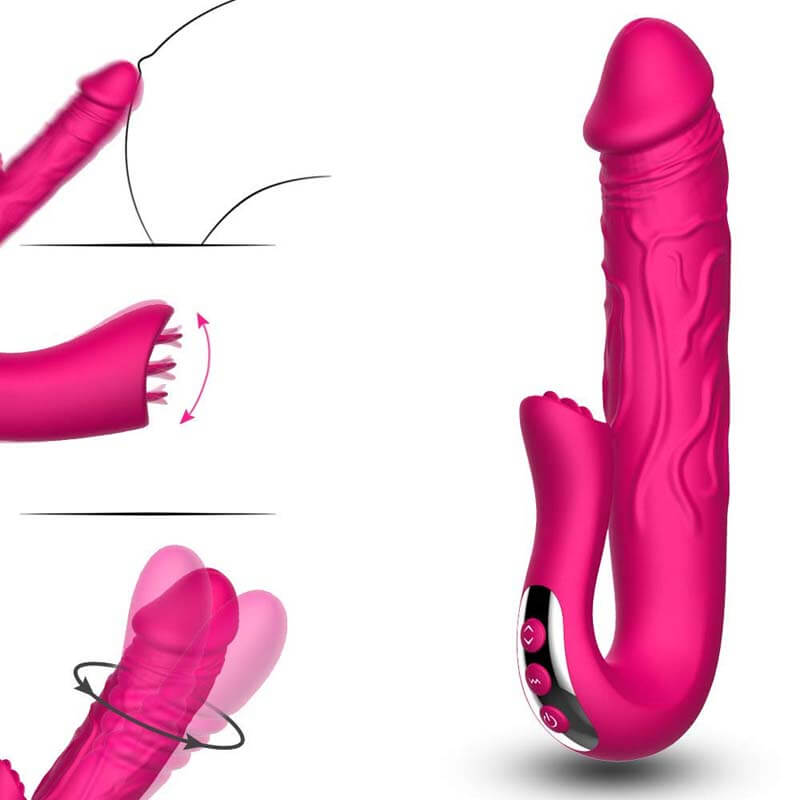 Secwell Double Stimulating Tongue Dildo Vibrator