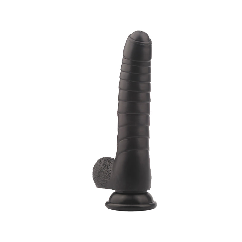 Yunman Pure Black Silicone Dragon Dildo With Suction Cup