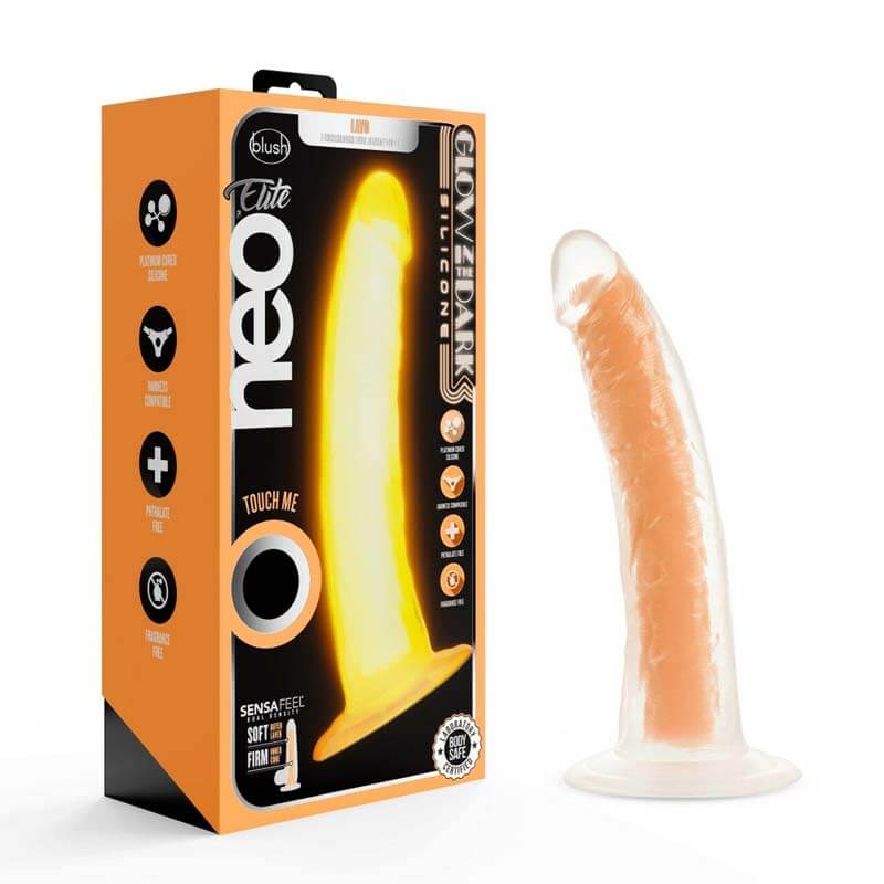 Blush Neo Elite - Glow in the Dark - Viper - 7 Inch Silicone Dual Density Dildo