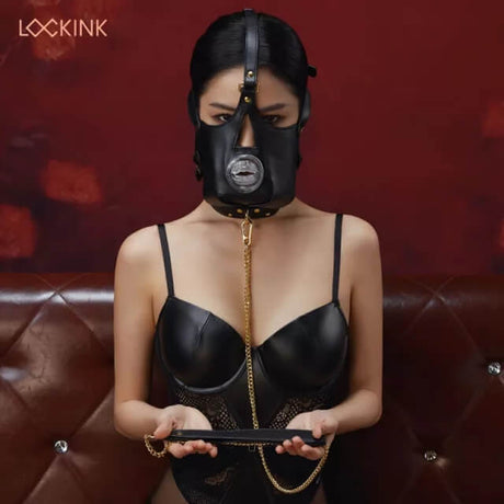 Lockink Blowjob Head Harness Muzzle for Puppy Play