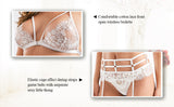 LYS Lace White Transparent sexy Bra & Brief Sets Lingeries