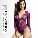 Wholesale Mesh Lace Wire Free Transparent Sexy Girl Lace Tie Intimate Hollow Hot Pajamas Fashion Lingerie Women's Bodysuits