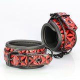 BF-40336A High Quality Genuine Leather Red SM Handcuffs