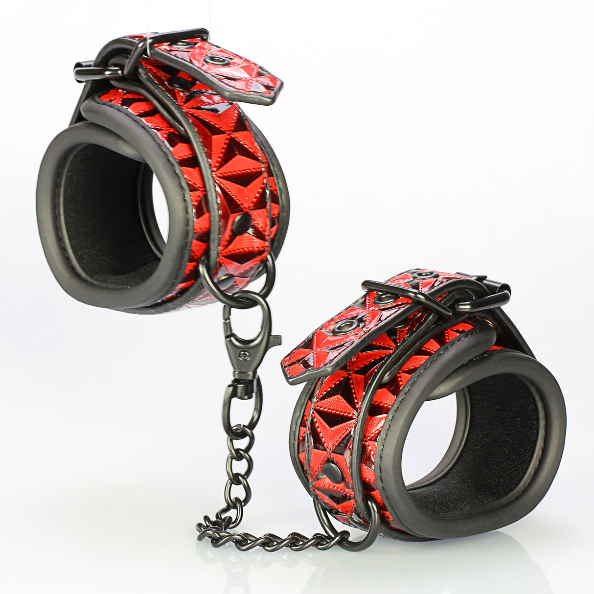 BF-40336A High Quality Genuine Leather Red SM Handcuffs