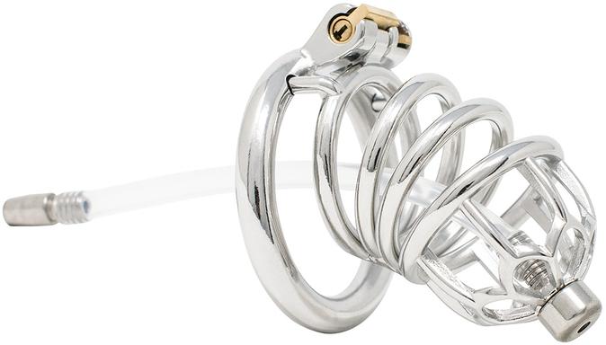 FRRK H106 male chastity device with Urethral Tube