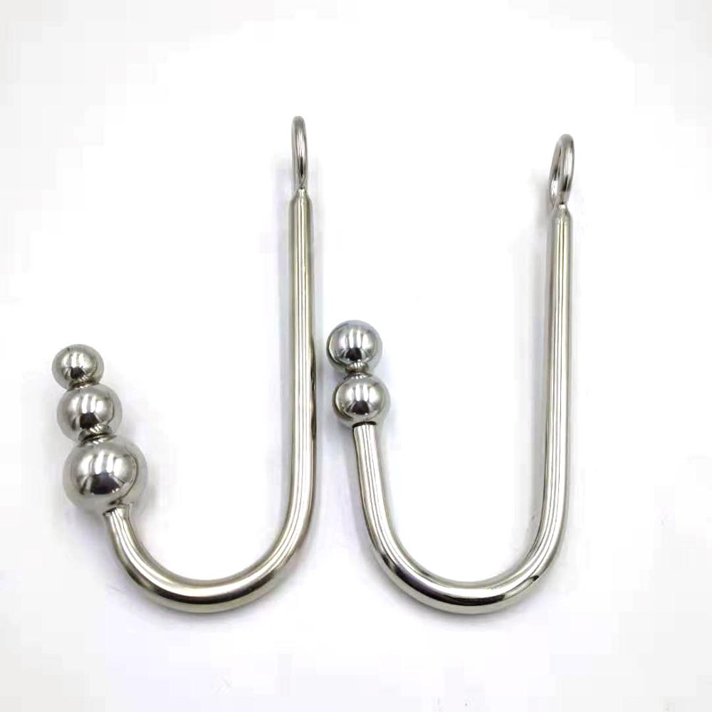 Black Emperor Stainless Steel Anal Beads Hook Anal Toy