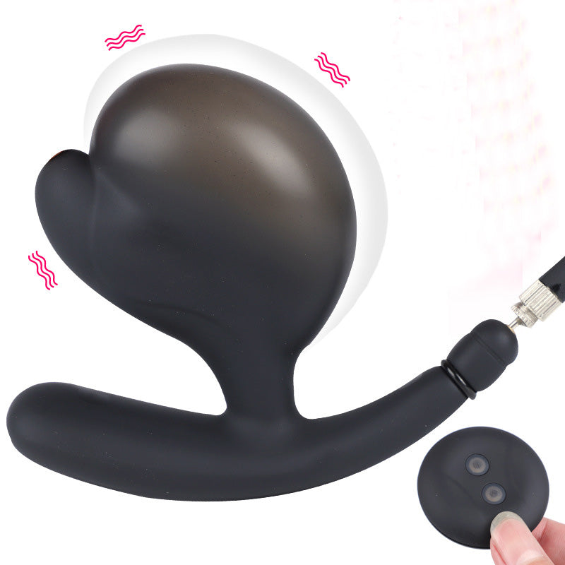 Puffer Soft Vibration Remote Control Inflatable Anal Plug