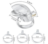 Mizzzee transparent male chastity cage