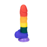 Honeysx Silicone colored rainbow realistic dildo